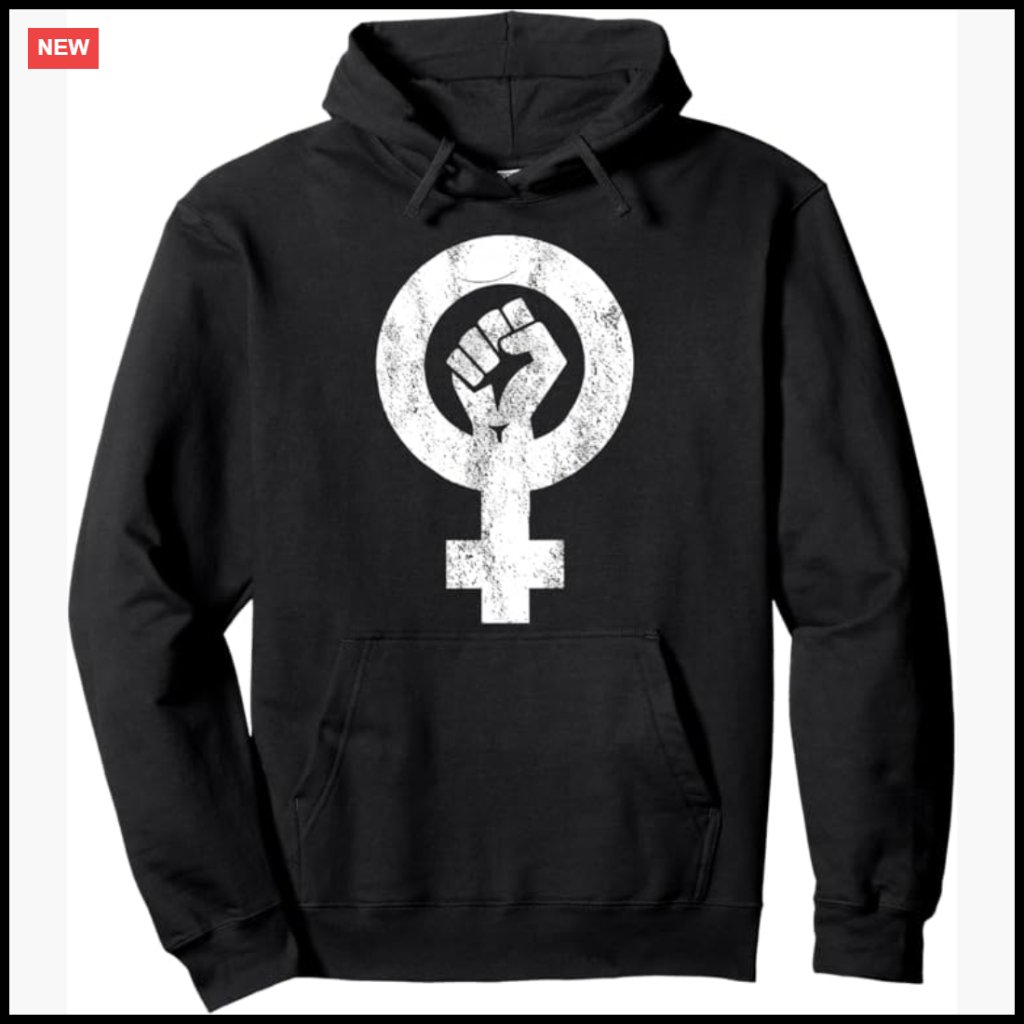 Feminist Symbol Hoodie Classic Fit Pullover Long Sleeve March Rally Wear